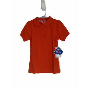NWT Bienzoe Orange Short Sleeve Polo Shirt  6/6X